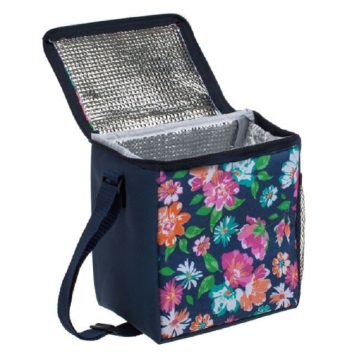 Geanta izoterma, dimensiune 19x15x20 cm, capacitate 5 l, Flori multicolore - Img 3