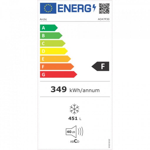 Lada frigorifica Arctic AO47P30, 451 l, Clasa F, Conditii extreme -15 grade C, Izolatie densa, Panou control LED, Alb - Img 6