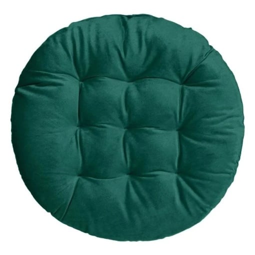 Perna decorativa catifelata pentru scaun, doua fete, dimensiune 40 x 5 cm, Verde