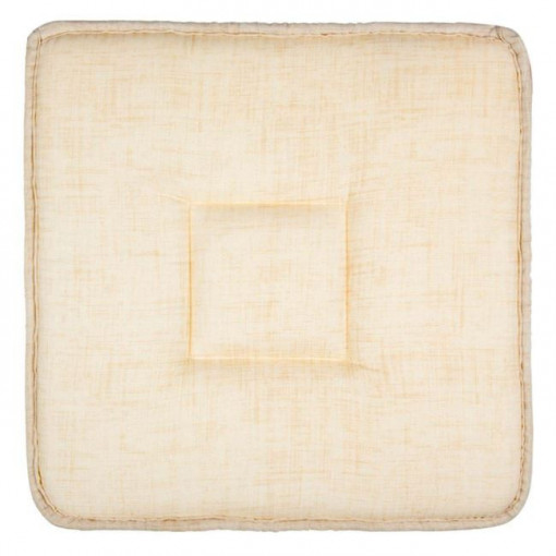 Perna decorativa pentru scaun, doua fete, dimensiune 39x39x3 cm, Ecru