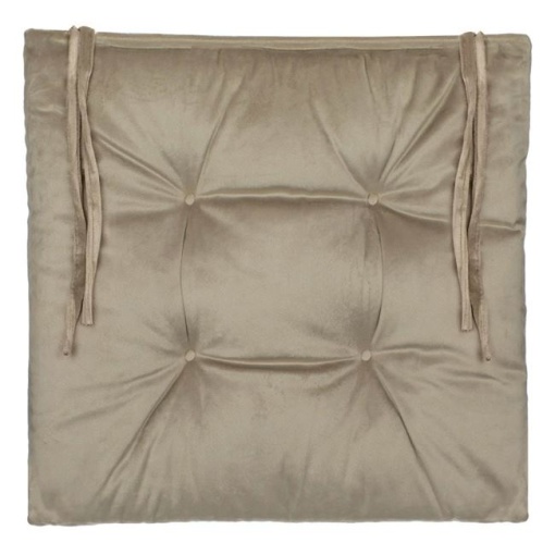 Perna velvet decorativa pentru scaun, dimensiune 38 x 38 cm, Bej - Img 2