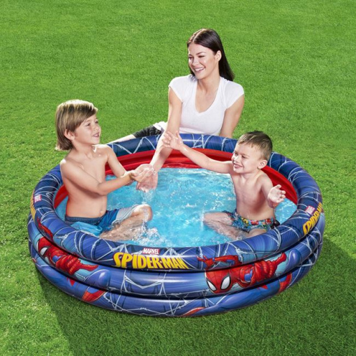 Piscina gonflabila pentru copii, 3 inele, dimensiune 1.22 x 0.30 m, capacitate 200 l, Spider-Man - Img 2