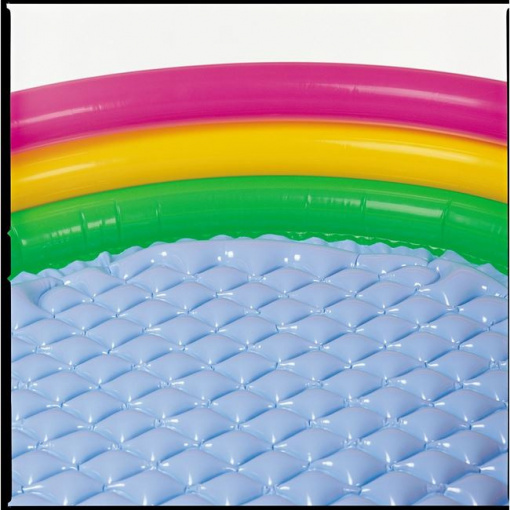 Piscina gonflabila pentru copii, 3 inele, dimensiune 114 x 25 cm, capacitate 131 l, Multicolor - Img 2