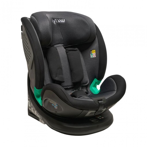 Scaun auto pentru copii U-grow Black, I-Size, rotativ 360 , Isofix, 40-150 cm - Img 7