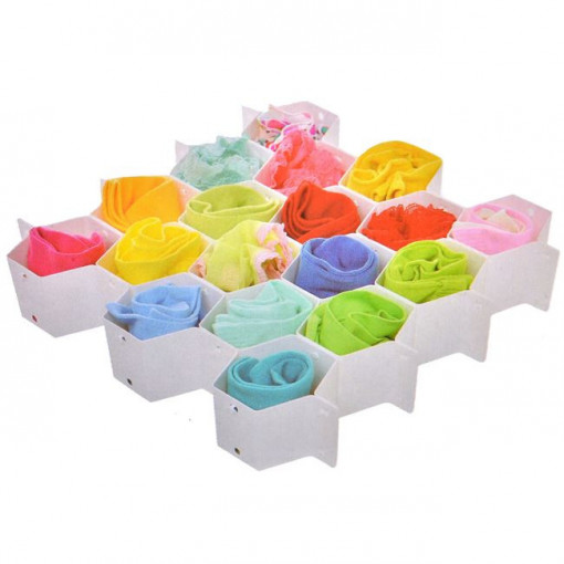 Set 8 organizatoare pentru sertar, dimensiune 36.5 x 6.5 x 5 cm - Img 1