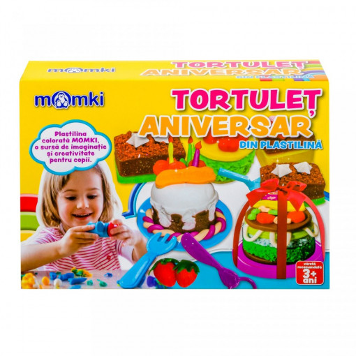 Set plastilina cu forme Momki , Tortulet aniversar