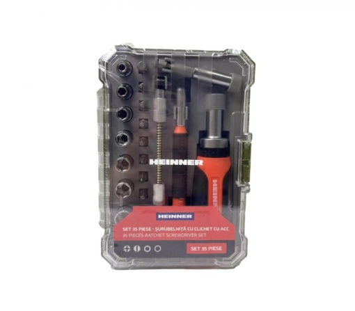 Set surubelnita cu clichet, 35 piese, Heinner PCSS019 - Img 2