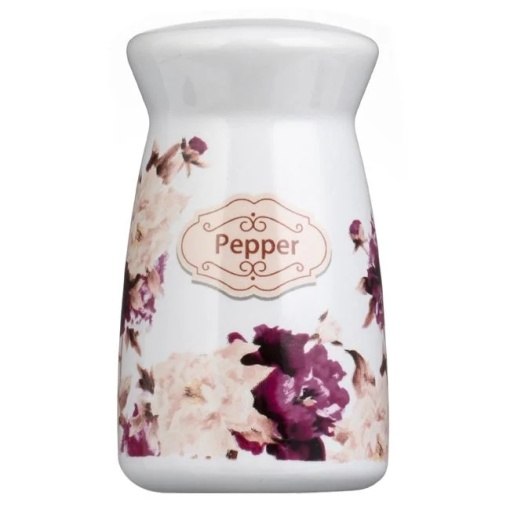 Solnita ceramica pentru piper cu imprimeu floral, dimensiune 4.7x5 cm, capacitate 60 ml - Img 1