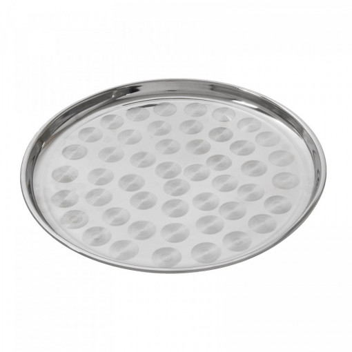 Tava pentru servire rotunda din inox, Vanora Home VN-SNS-TPP-16, 35 cm, Argintiu - Img 1