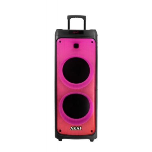 Boxa portabila activa Akai Party Speaker 1010, 100 W, Bluetooth, USB, microfon, telecomanda, Negru