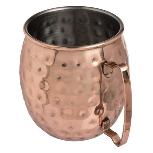 Cana inox cu model forjat, 500 ml, Roz auriu - Img 2
