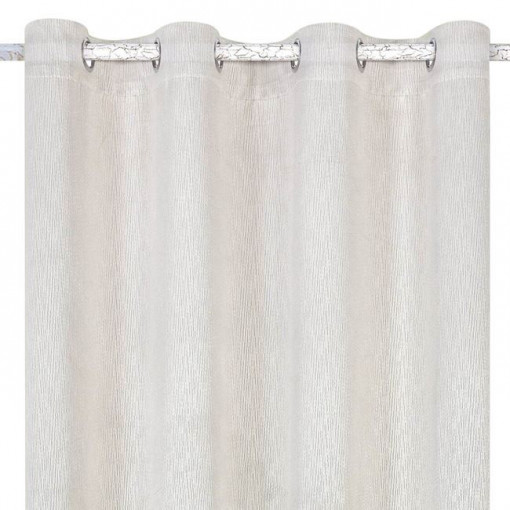 Draperie decorativa cu inele si tesatura de umbrire, dimensiune 140x260cm, Ecru - Img 2