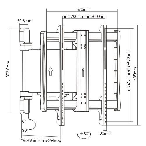 EL WALL TV MOUNT SERIOUX MTVS30 32&quot;-60&quot; - Img 2