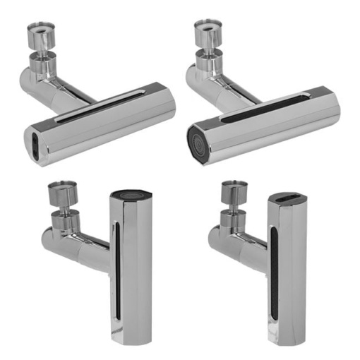 Extensie metalica pentru robinet, 4 functii, 13x3x12.5 cm - Img 2