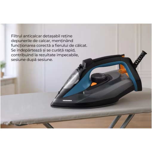 Fier de calcat Heinner CeramiSoft HSI-A2400BLBK, 2000-2400W, Calcare uscata/pulverizare/jet abur - Img 6