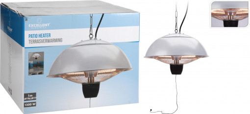 Incalzitor electric terasa/foisor, 1500W, tub incalzire halogen, 24x15 cm - Img 2