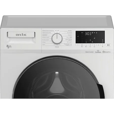 Masina de spalat rufe cu uscator Arctic APLWD851262WST, Spalare 8 kg, Uscare 5 kg, 1200 rpm, Clasa C, Motor Silent Inverter, HomeWhiz, ExtraSteam, Alb - Img 3