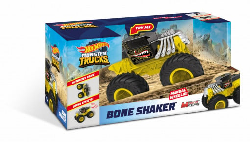 Masinuta Hot Wheels Monster Trucks - Bone Shaker, galben - Img 4