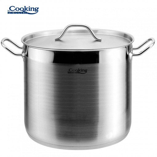 Oala cu capac din inox, capacitate 16l, dimensiune 30 x 23 cm, baza inductie, Heinner HR-RW-16 - Img 2