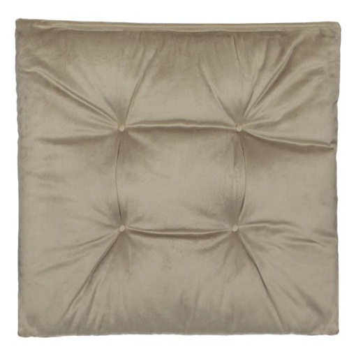 Perna velvet decorativa pentru scaun, dimensiune 38 x 38 cm, Bej