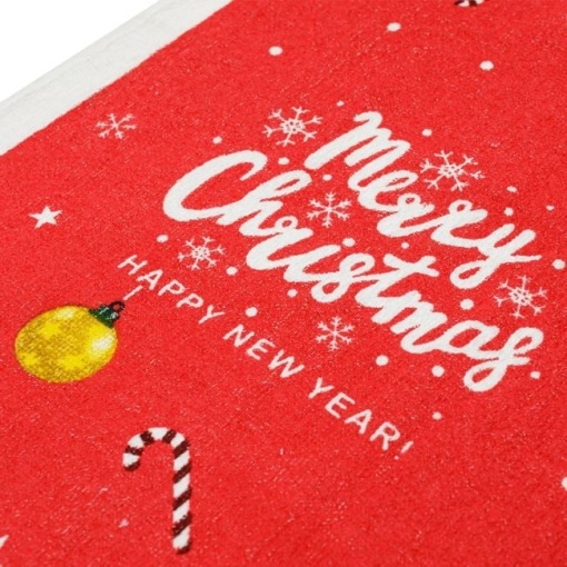 Prosop pentru bucatarie de Craciun, dimensiune 60x35 cm, model Merry Christmas &amp; Happy New Year - Img 2