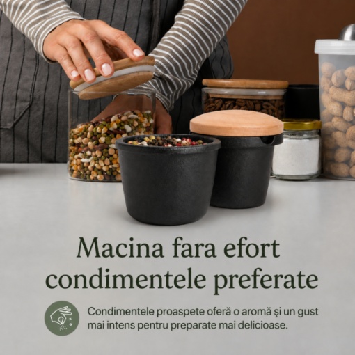 Rasnita–mojar din fonta pentru condimente uscate, 6x8 cm - Img 3