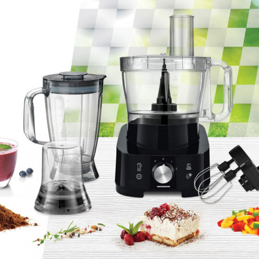 Robot de bucatarie Heinner Cookery Chef HFP-1000BK, 1000W, blender si rasnita incluse - Img 4