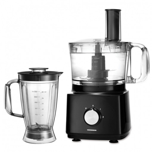 Robot de bucatarie Heinner HFP-750BK 750W, Pulse, Blender 1.8 L, 2 viteze, Negru - Img 2