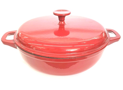 Semioala din fonta emailata cu capac, 30×9 cm, 4 L - Img 3