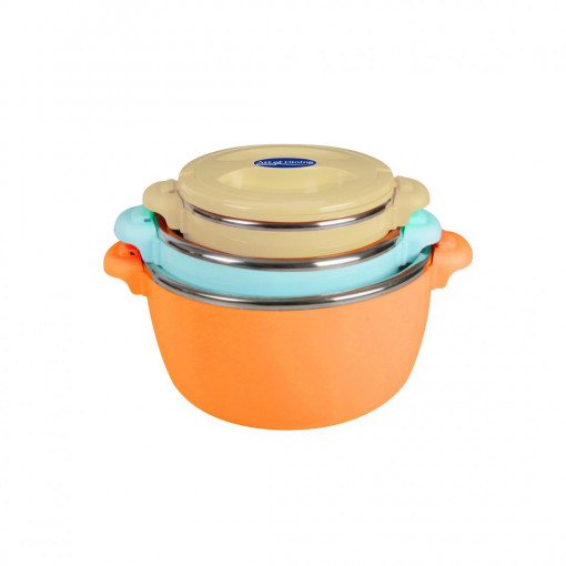 Set 3 caserole termice Cooking by Heinner, Nova, 2 - 4 - 6 L, Orange - Img 4