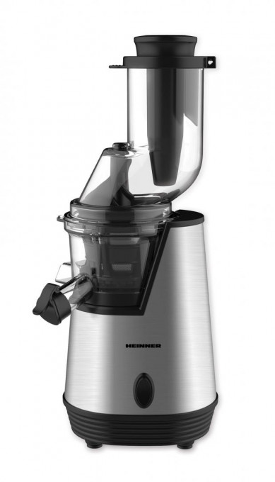 Storcator de fructe cu melc Heinner HSJ-200X, 200 W, 75 Rpm, Tub larg 80 mm, Recipiente fara BPA, Functie reverse, Inox - Img 2