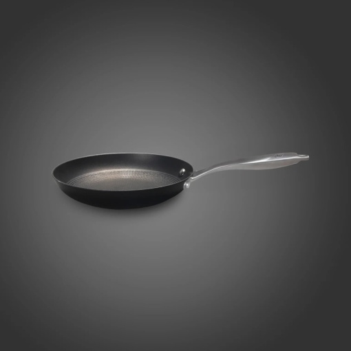 Tigaie fonta usoara tip fagure, maner inox, diametru 28 cm, baza inductie, antiaderenta, OTI - Img 3
