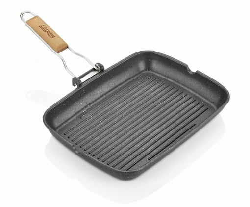 Tigaie grill cu maner detas 35x25x4.5 cm