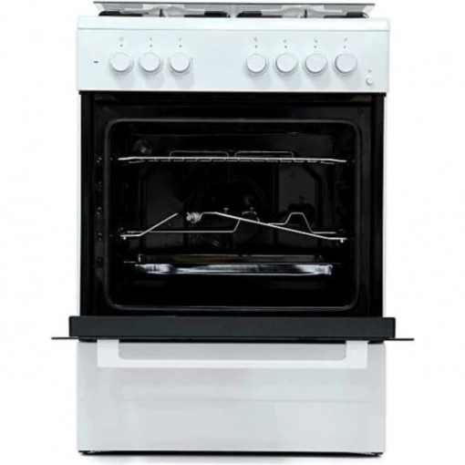 Aragaz Beko FSST62110DW, 4 arzatoare, Mixt, Aprindere electrica, Grill, Rotisor,Clasa A, 60 cm, Alb - Img 2