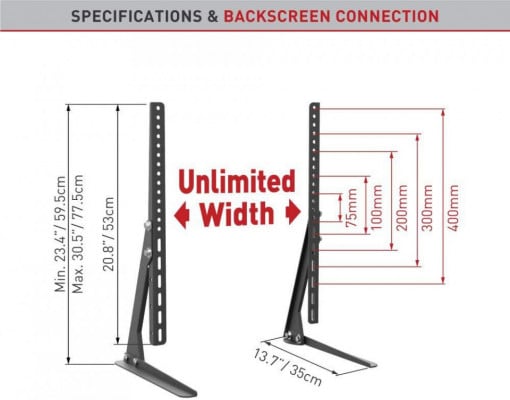 Barkan Tabletop Stand TV 32&quot; - 70&quot; - Img 3