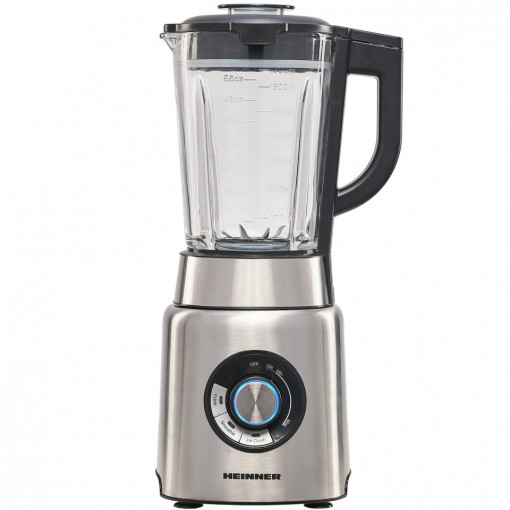 Blender Heinner HBL-1200XMC, 1200 W, 20.000 rpm, 6 lame, zdrobire gheata, Inox