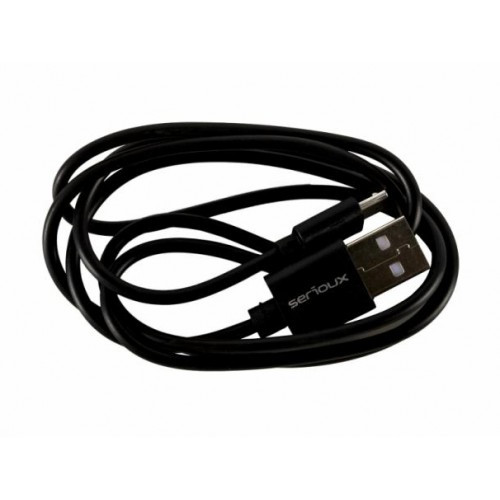 Cablu de date Serioux, USB - MicroUSB, lungime 1.0 m, Multicolor
