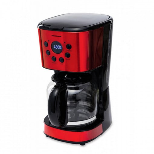 Cafetiera digitala Heinner HCM-1500RDIX, 900 W, 1.5 L, Timer, Display Led