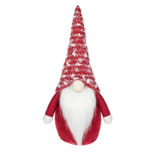 Figurina decorativa de Craciun, dimensiune 15x9x28 cm, Gnome cu barba lunga