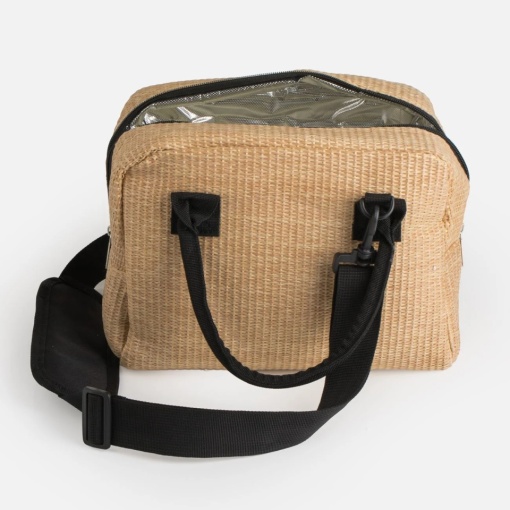 Geanta termica pentru plaja din paie, dimensiune 21x14x20 cm, capacitate 7 l - Img 4