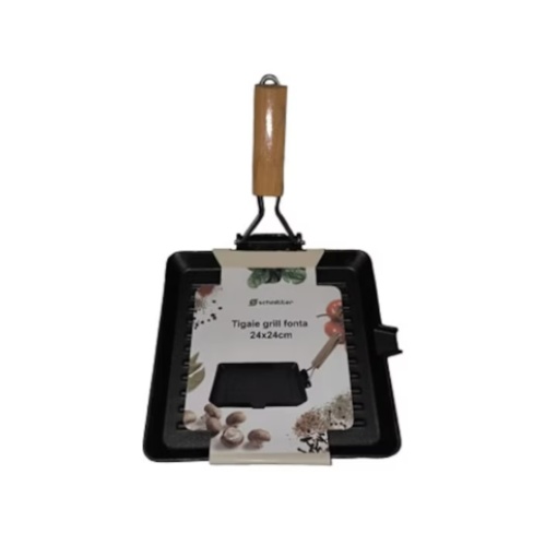 Grill din fonta pura cu maner, Schmitter, 24x24 cm
