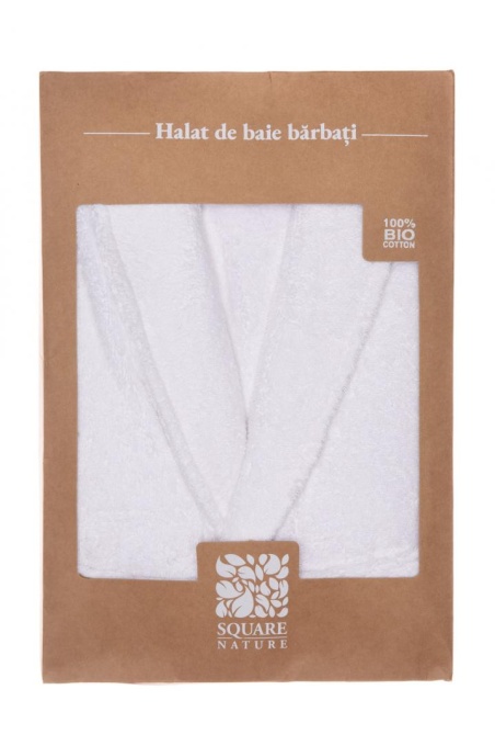 Halat de baie barbati, bumbac organic, marime universala - Img 4