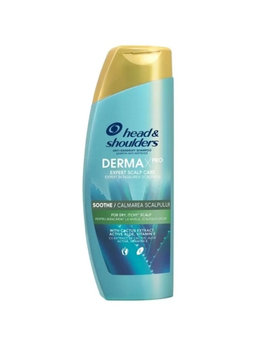 Head&amp;shoulders derma x sampon 225ml soothing relief, testat dermatologic, prospetime de lunga durata, delicat pentru scalp, non-toxic, eco-friendly, aspect stralucitor, previne iritatia pielii, pH echilibrat, curatare ultra-blanda - Img 1