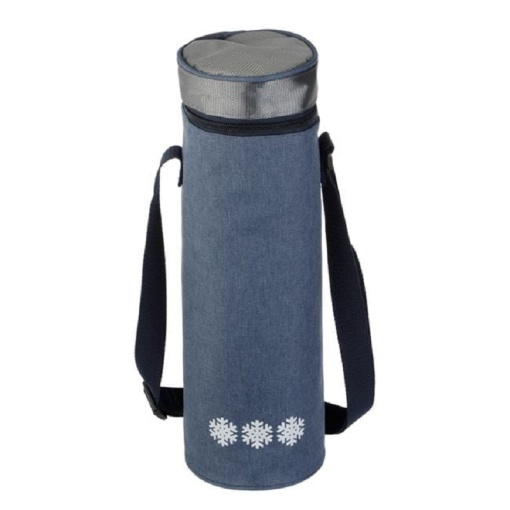 Husa izoterma pentru sticla, capacitate 1.5l, dimensiune 11x35 cm, Albastra