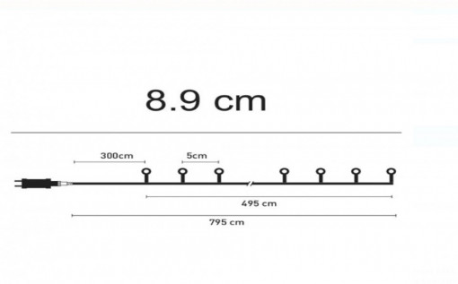 Instalatie de Lumini cu 100 de Becuri LED Multicolor Rotunde Extensibila 4.95m - Img 2