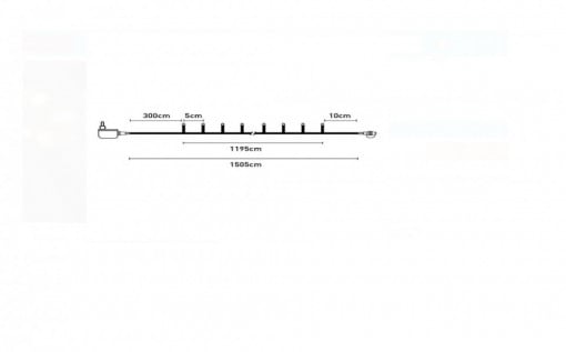 Instalatie de Lumini cu 240 de becuri LED Alb Cald Extensibila 15.05m - Img 4