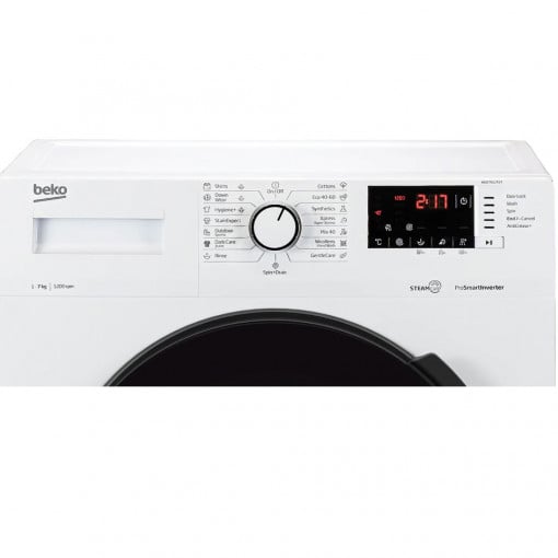 Masina de spalat rufe Beko WUE7612XST, 7 kg, 1200 RPM, Clasa D, SteamCure, Drum Clean SteamCure, Motor ProSmart Inverter, Alb - Img 4