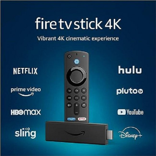 Media Player Amazon TV Stick 4K 2021, Quad-Core, Wi-Fi, Bluetooth, Dolby Atmos, Negru - Img 2