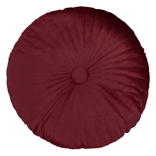 Perna decorativa pentru canapea, dimensiune 35x8 cm, Bordo catifelat - Img 1