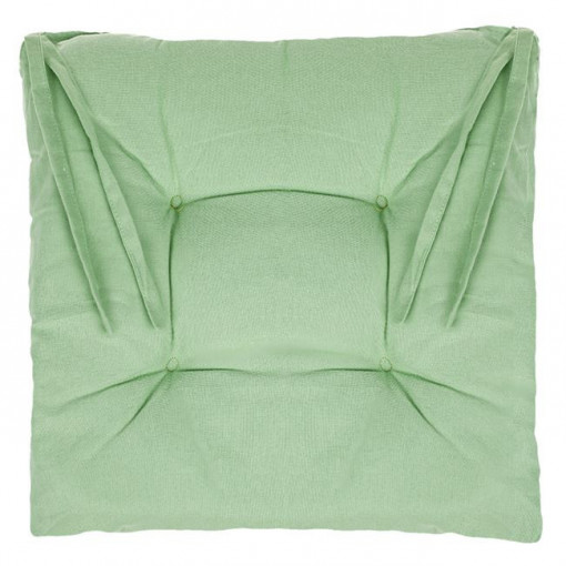 Perna decorativa pentru scaun, doua fete, dimensiune 40x40x5 cm, Verde Menta - Img 1